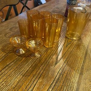 Orange Drinkware Set with Translucent Glow